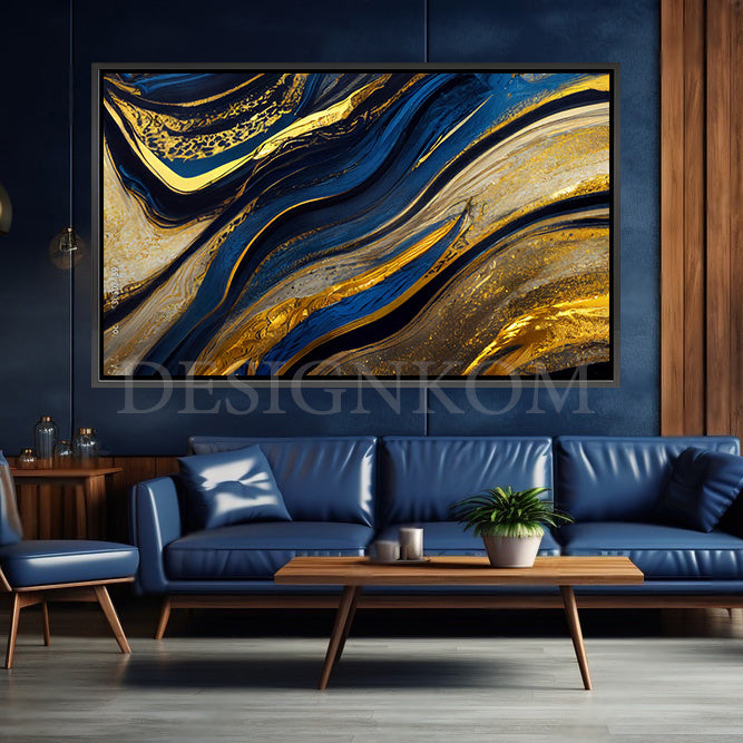 Blue and Gold Marble