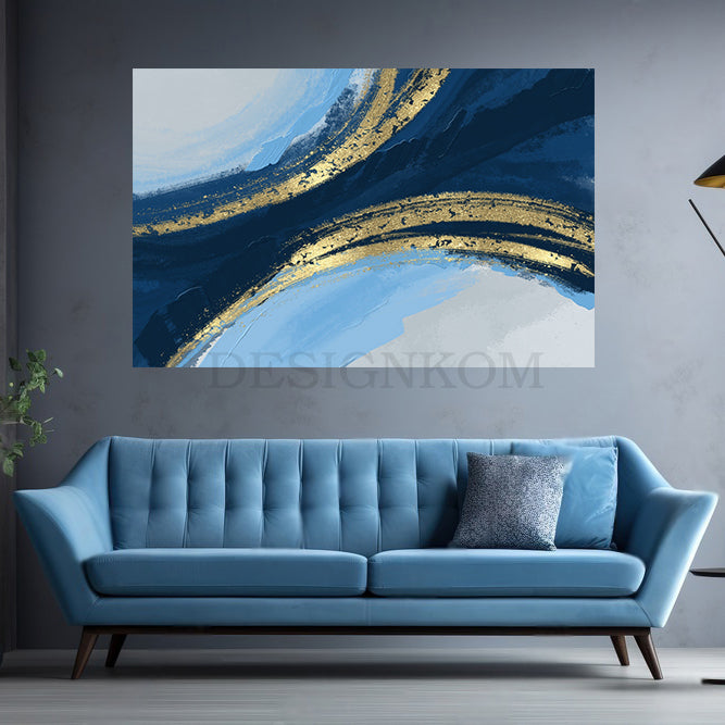 blue gold waves