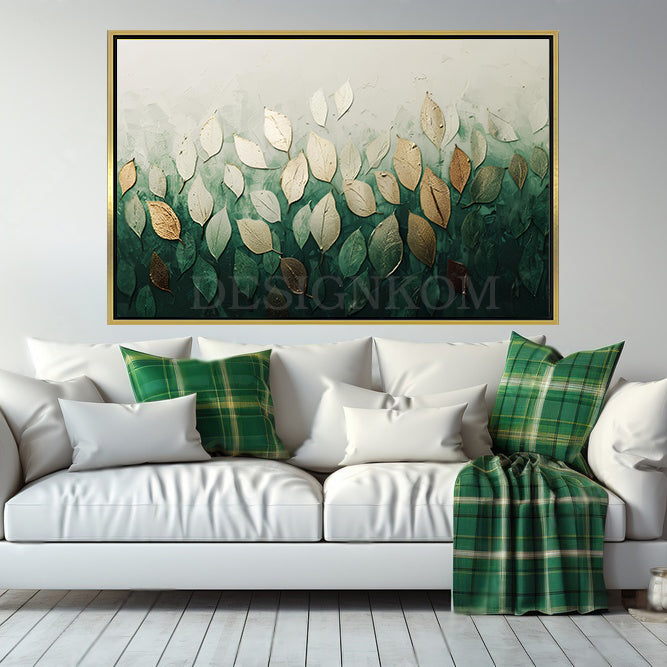 green golden leaves