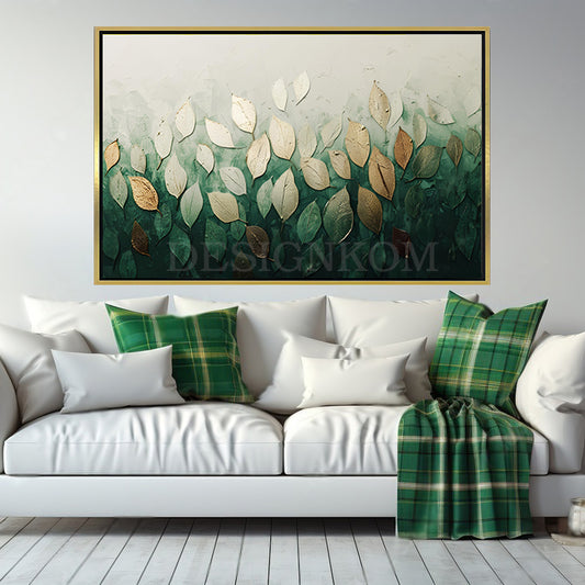green golden leaves