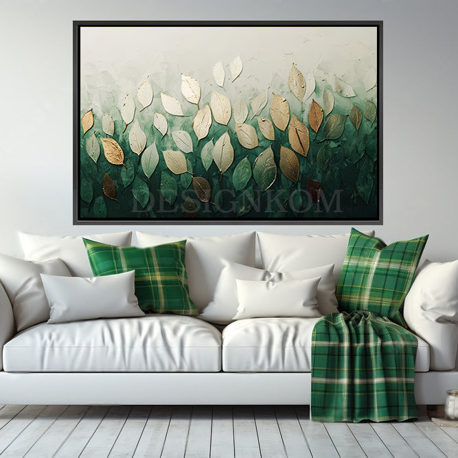 green golden leaves