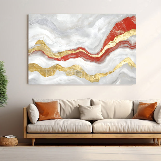 Orange and Gold Marble
