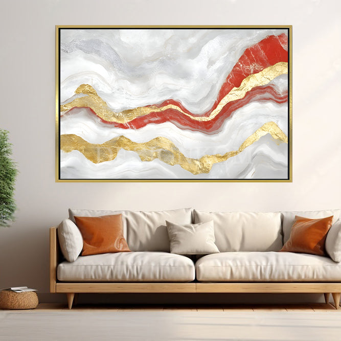 Orange and Gold Marble