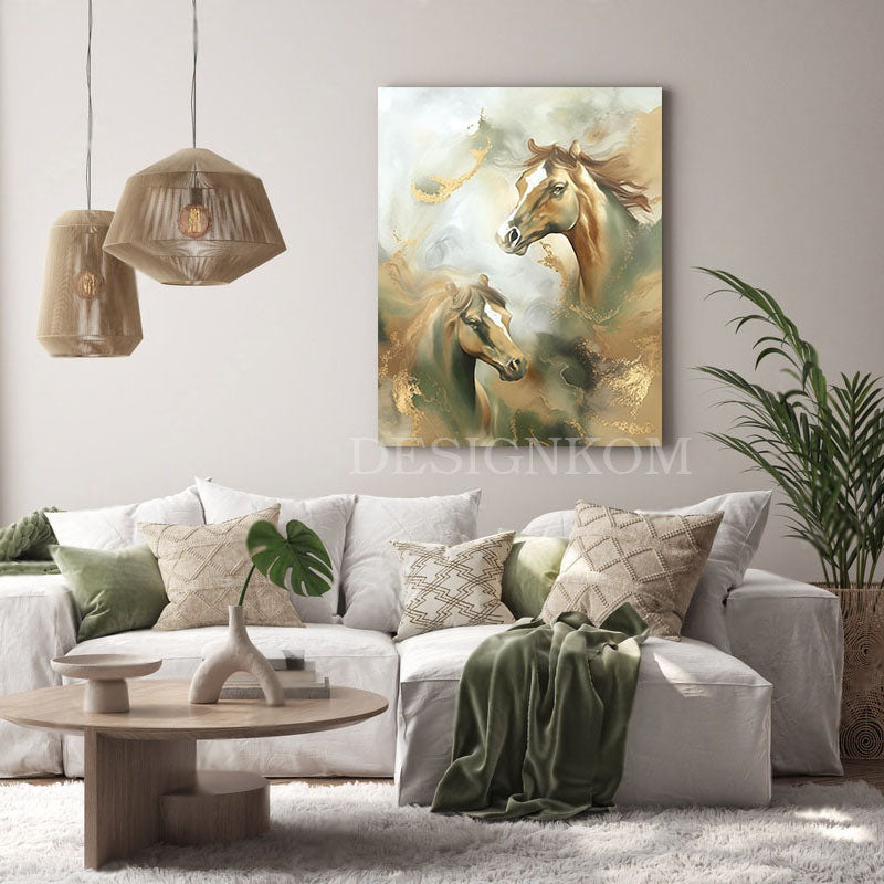 two dreamy horses