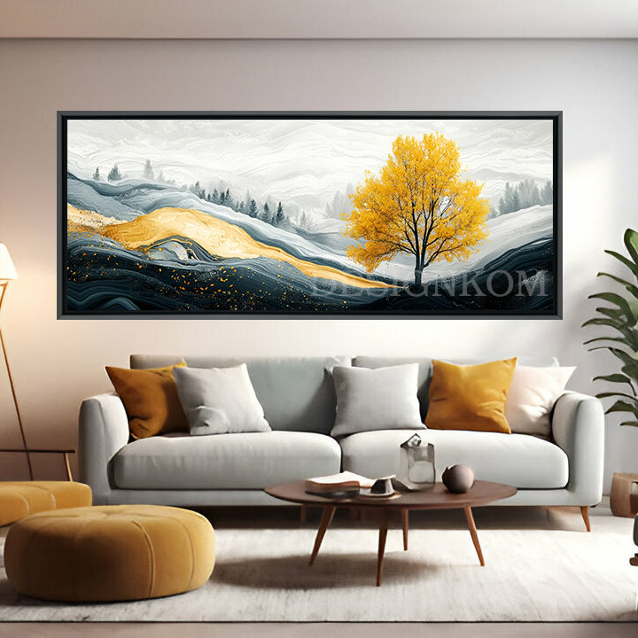 wild golden yellow tree