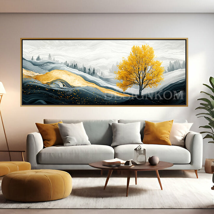 wild golden yellow tree