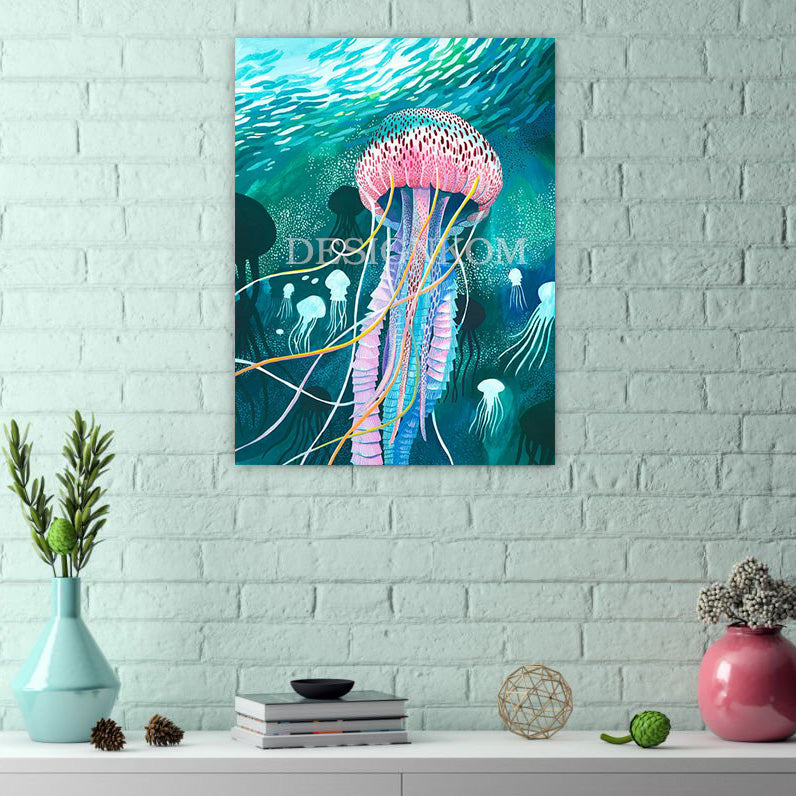 vibrant marine jellyfish