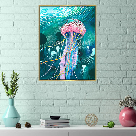 vibrant marine jellyfish