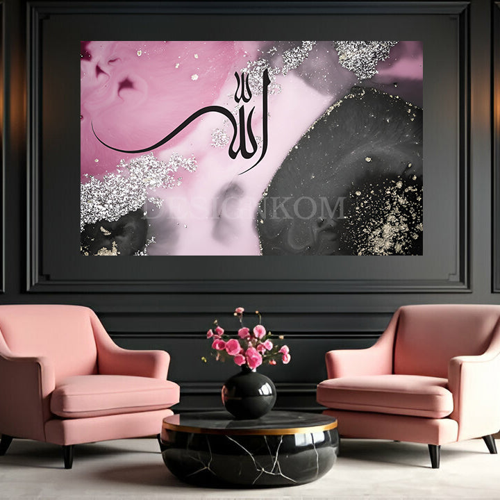 Allah pink black gold