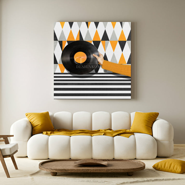 Tableau Moderne Vinyle Graphique – Art Mural Design & Musique – Designkom