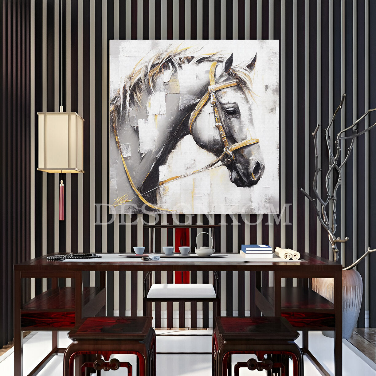 nobility of horse in gray