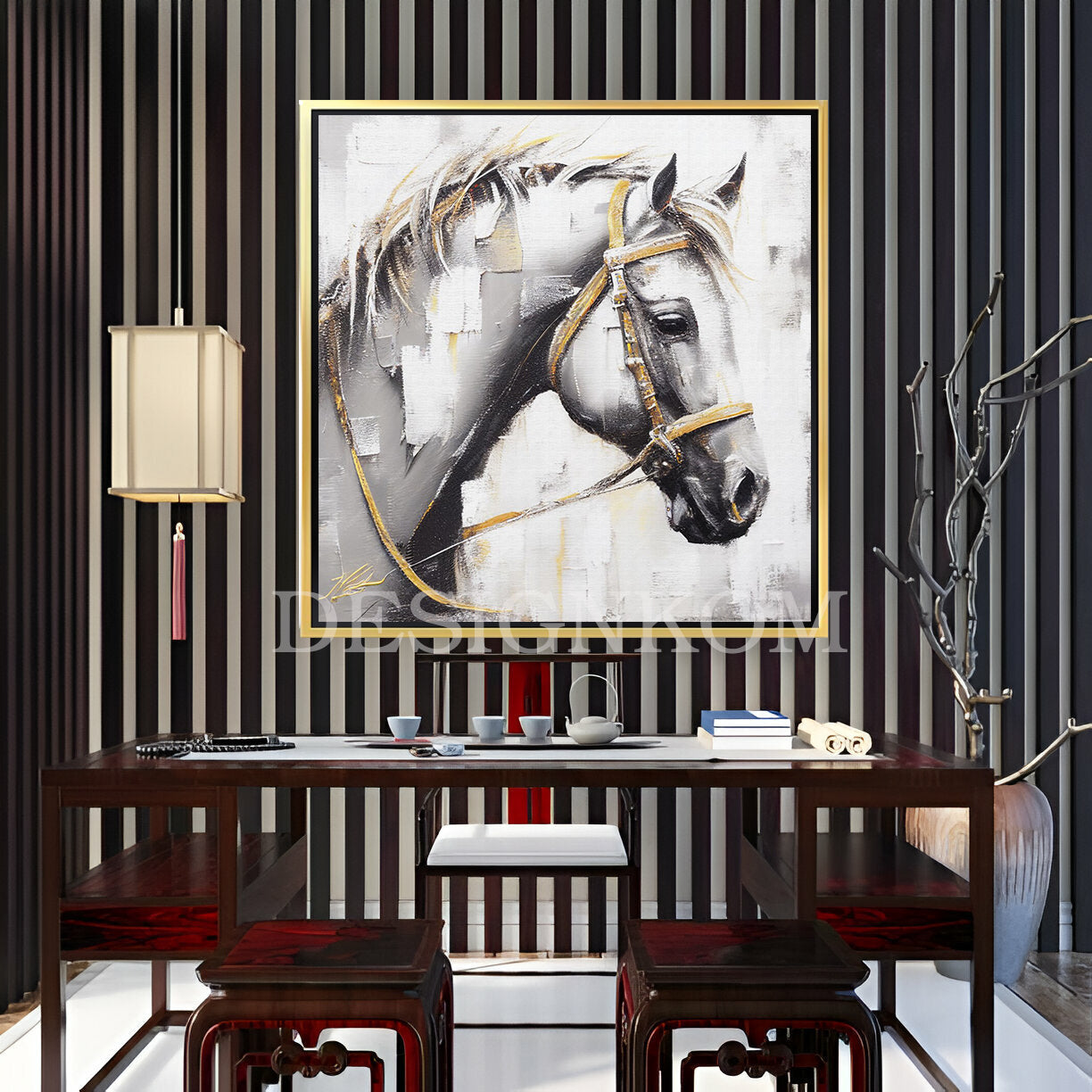 nobility of horse in gray
