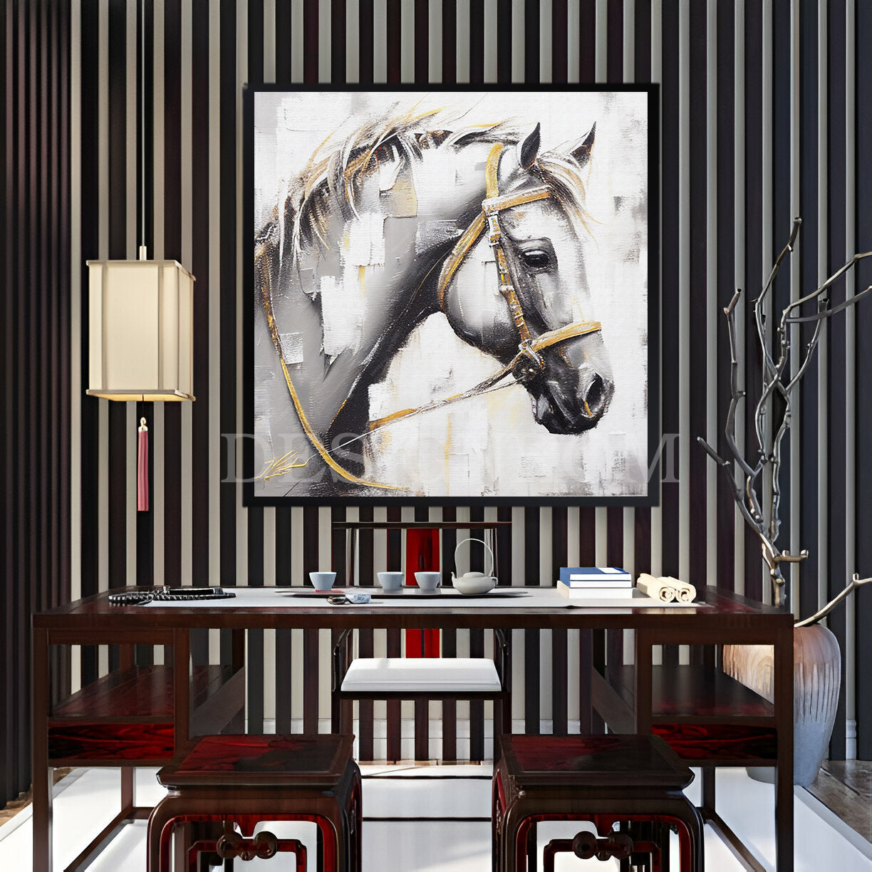 nobility of horse in gray