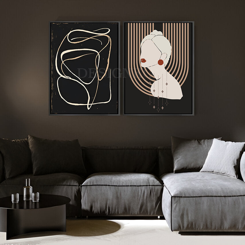 expressive woman line