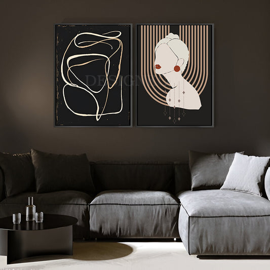 expressive woman line