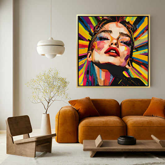 pop art girl emotion