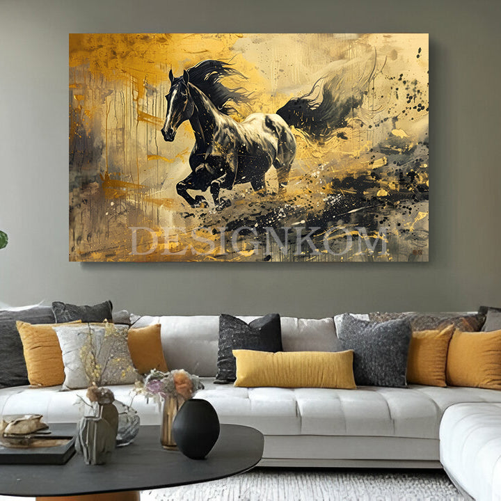 majestic horse galloping