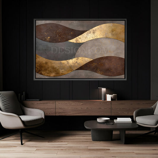 abstract wave golden brown