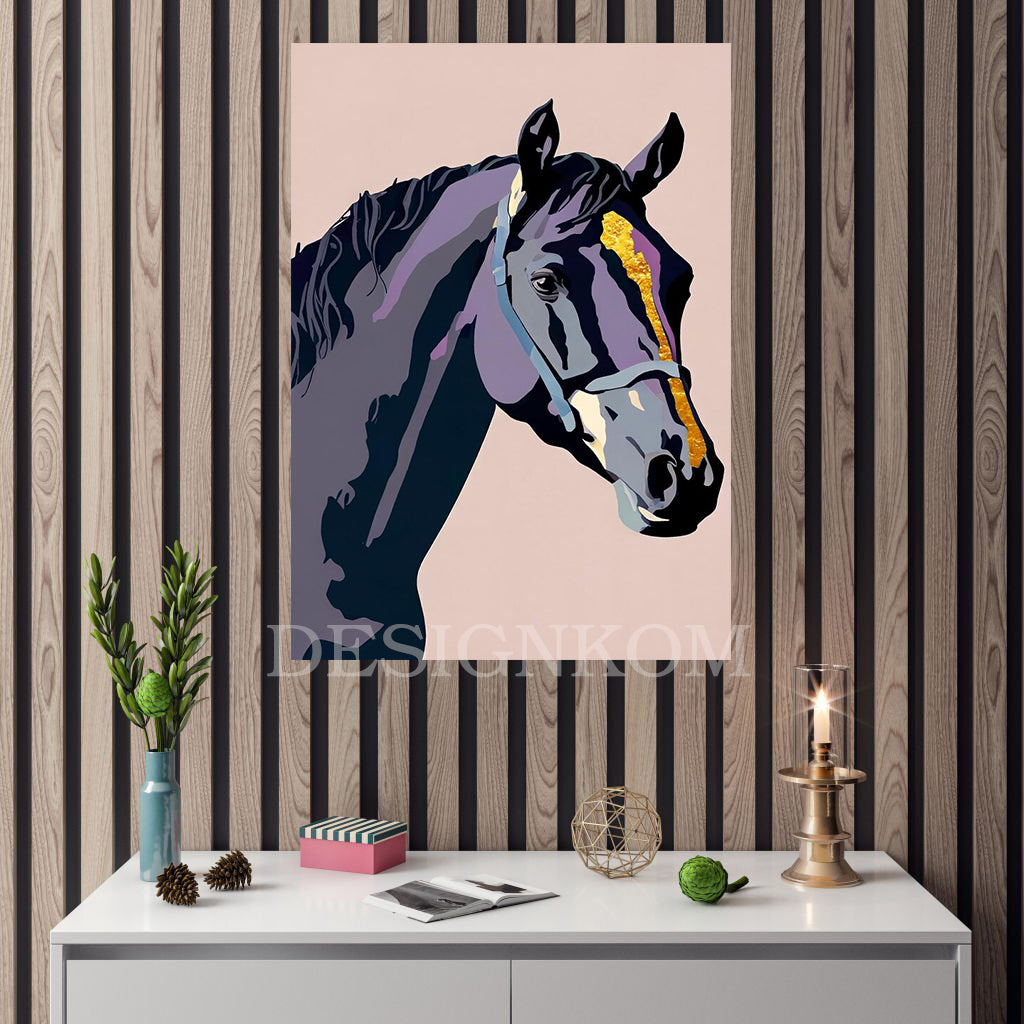horse in purpple