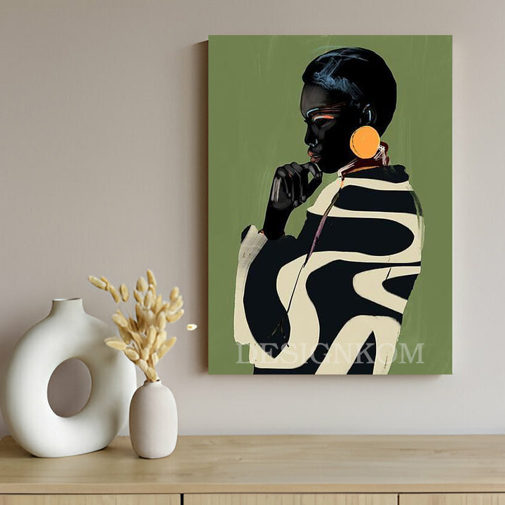 stylized African woman