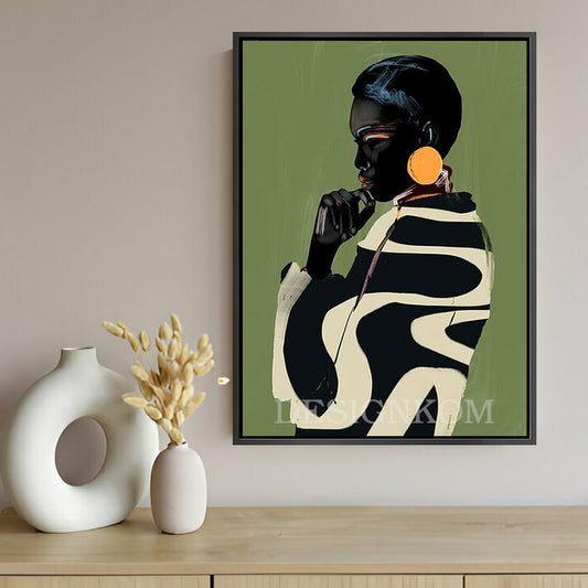 stylized African woman