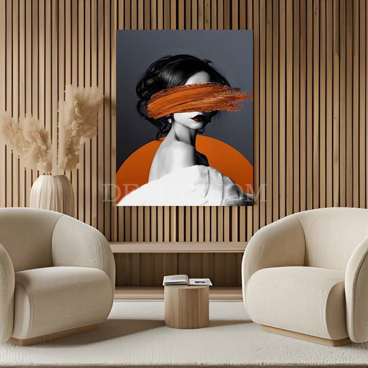 woman with orange touch