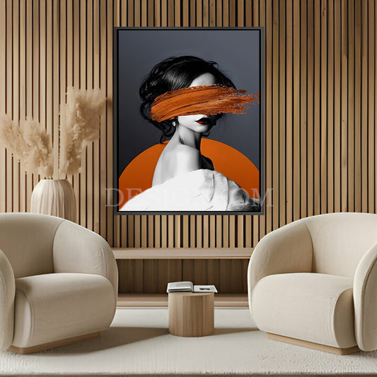 woman with orange touch