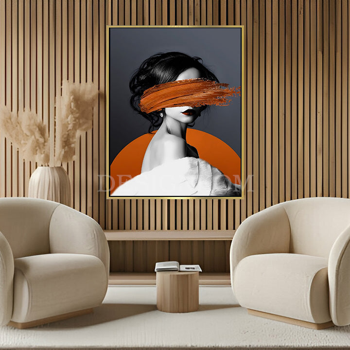 woman with orange touch