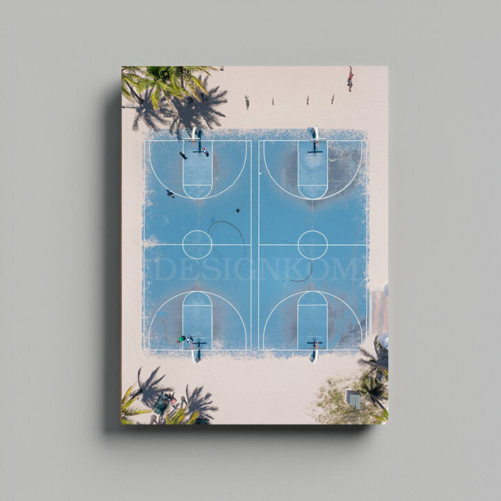 basketball aerial view