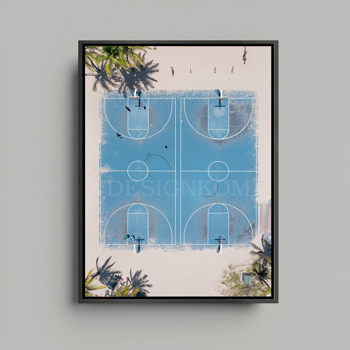 basketball aerial view