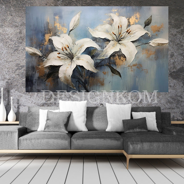 modern white flowers