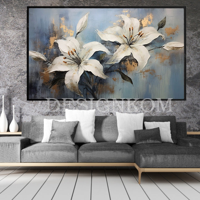 modern white flowers