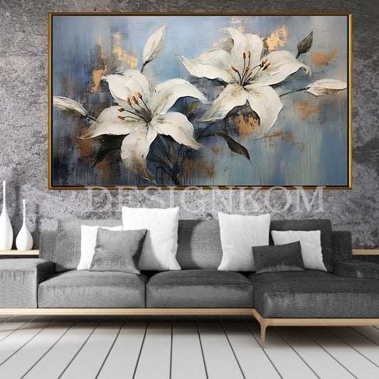 modern white flowers