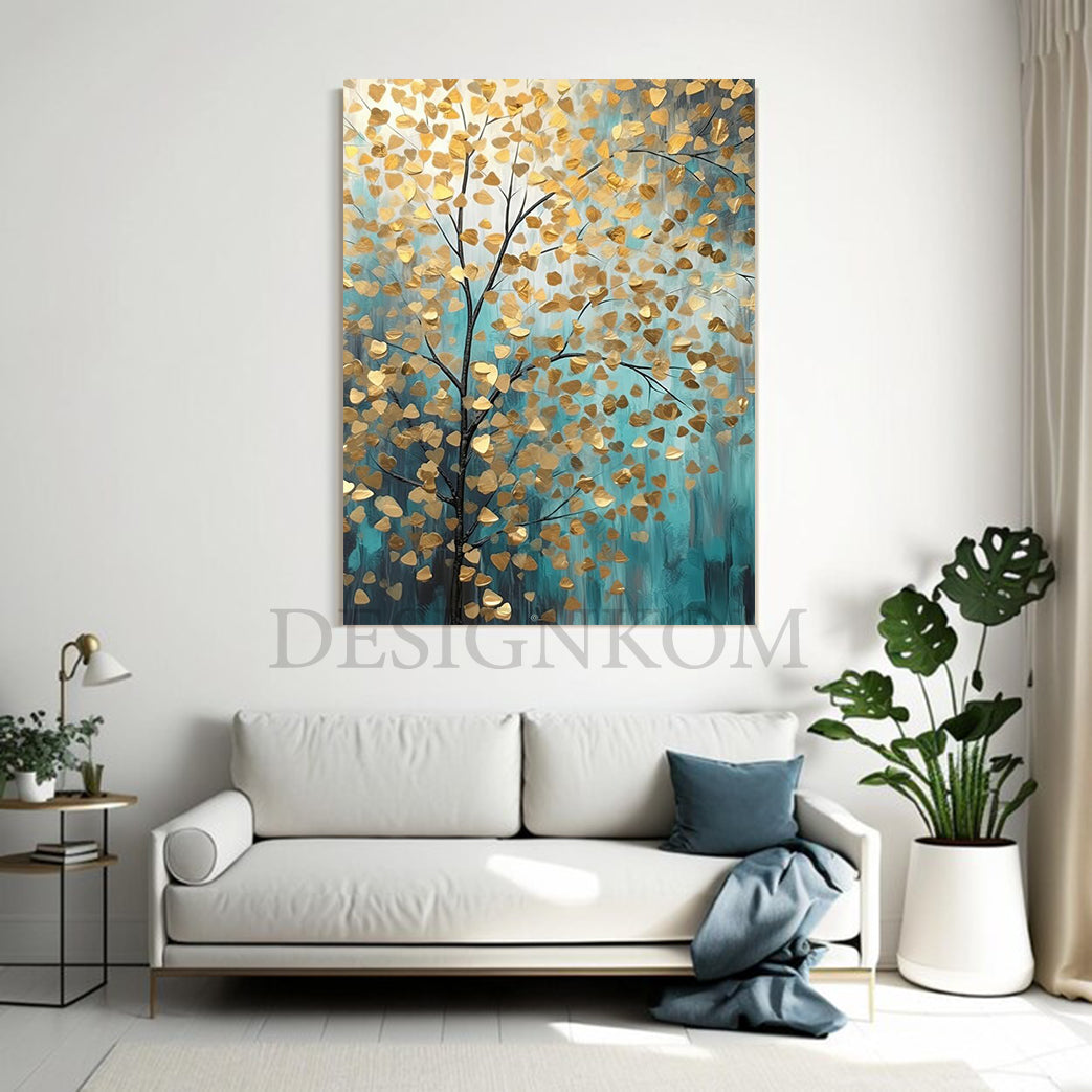 golden leafed branches