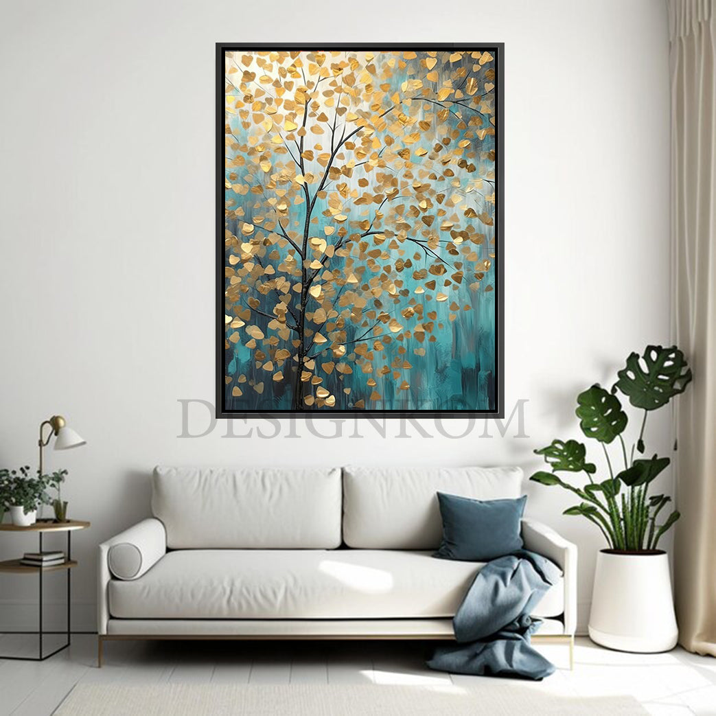 golden leafed branches
