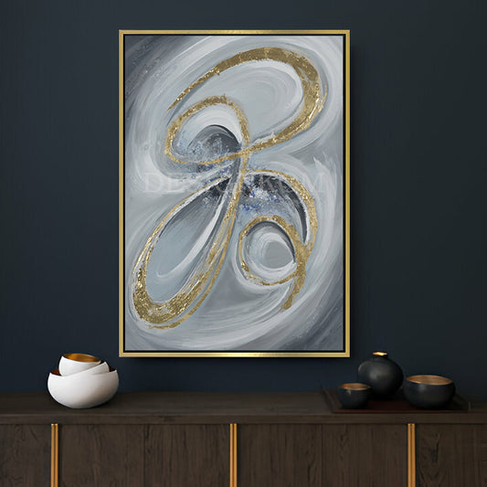 gold swirling in grey