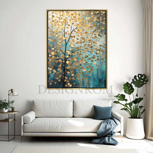 golden leafed branches