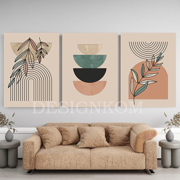 Boho geometric botanical