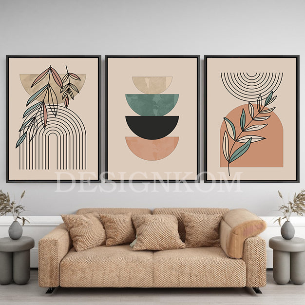 Boho geometric botanical