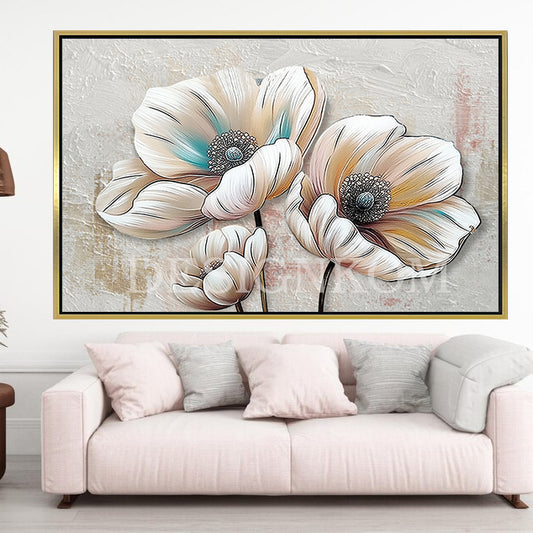 floral moderne en relief