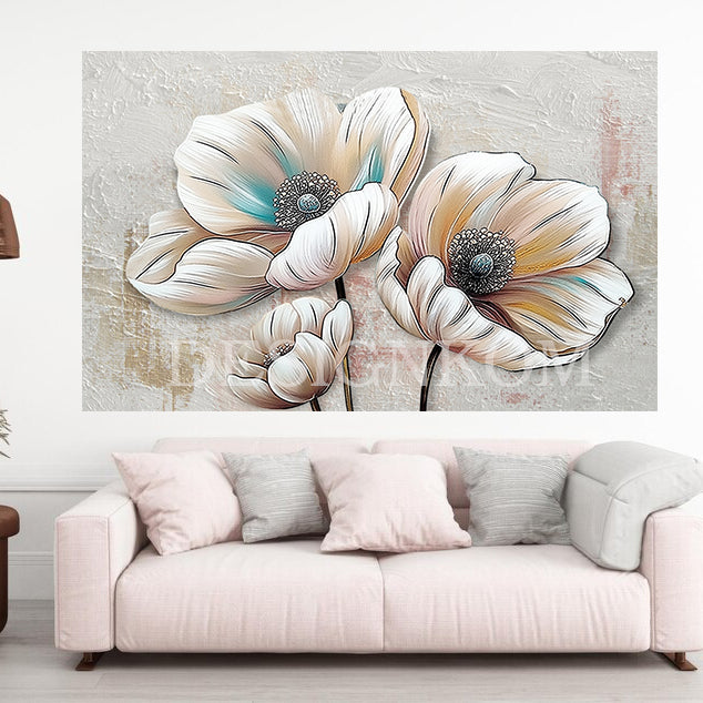 floral moderne en relief