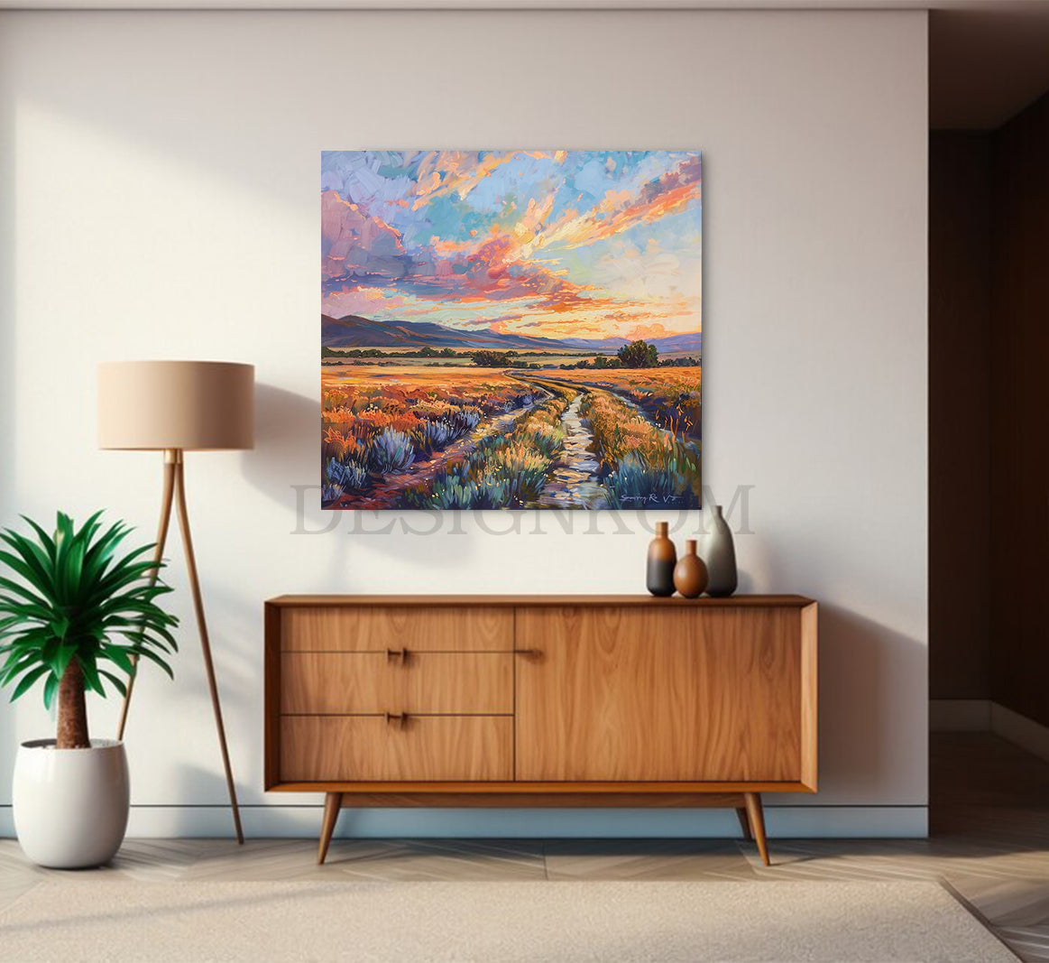 rural sunset landscape