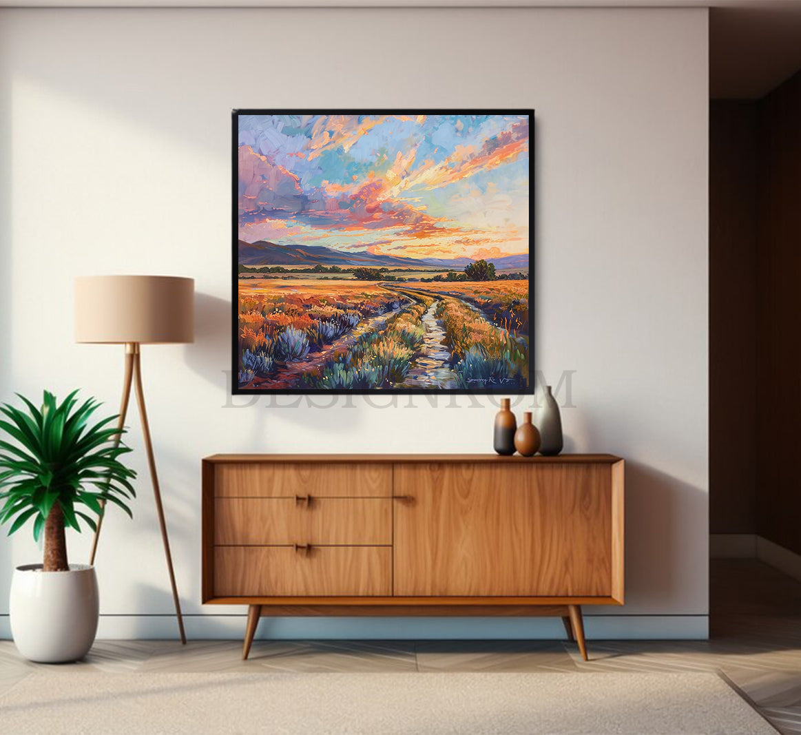 rural sunset landscape