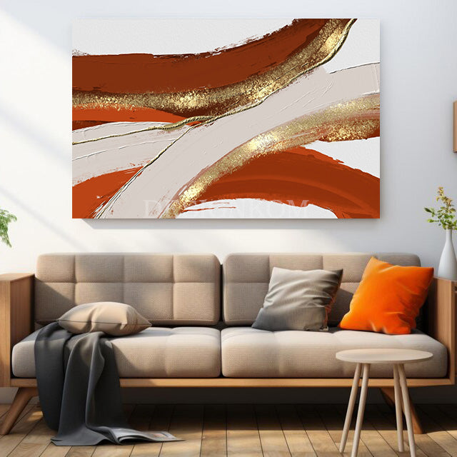 Golden orange wave