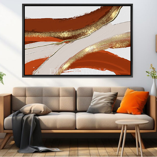 Golden orange wave