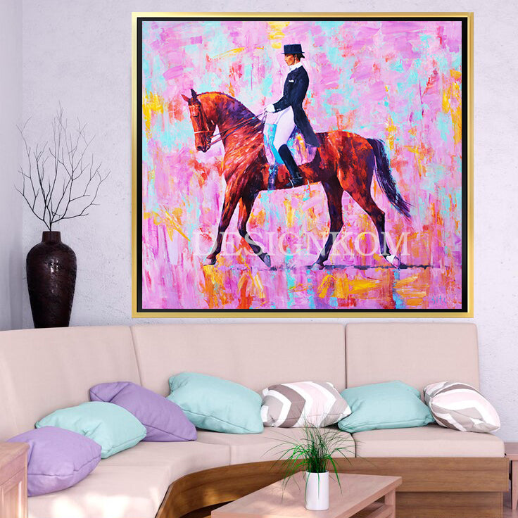 Elegant Rider on Horse