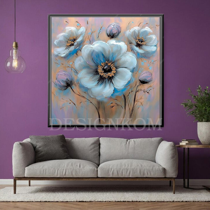 Pastel Blue Flowers
