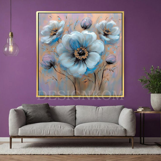 Pastel Blue Flowers