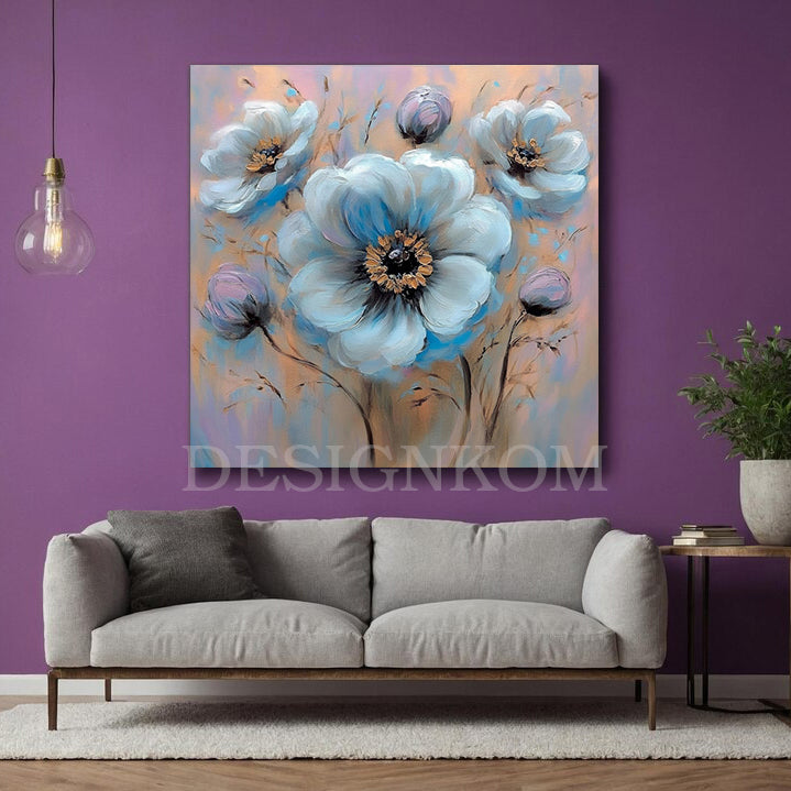 Pastel Blue Flowers