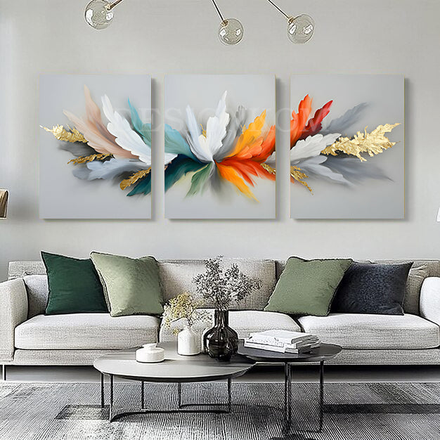 explosion colorful flowers